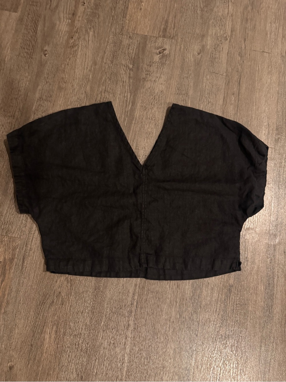 MATE the Label Black V-Neck Cropped Dolman Sleeve Top